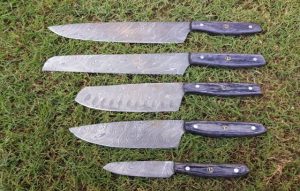 Black Wood Handle Chef Set