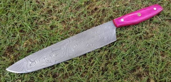 Pink Wood Handle Chef Set