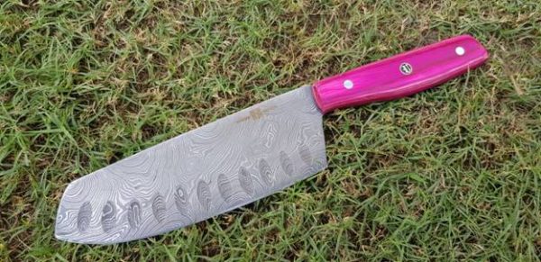 Pink Wood Handle Chef Set