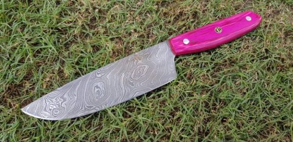 Pink Wood Handle Chef Set