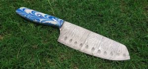 Blue Resin Santoku Knife
