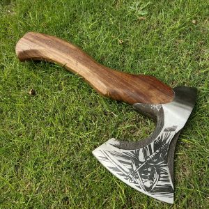 Evil Dead Handy Beautiful Hatchet with Rose Wood Handle