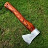 Red Globle Engraved Head Axe with Beautiful Ash Wood Handle