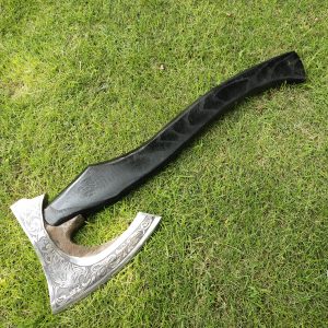 Blacky Engraved Head Axe with Beautiful Rose Wood Handle