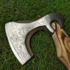 Lion Engraved Head Axe with Beautiful Ash Wood Handle