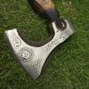 Triangle Engraved Head Axe with Beautiful Ash Wood Handle