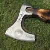 Triangle Engraved Head Axe with Beautiful Ash Wood Handle