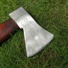 Red Colored Engraved Head Axe with Beautiful Ash Wood Handle