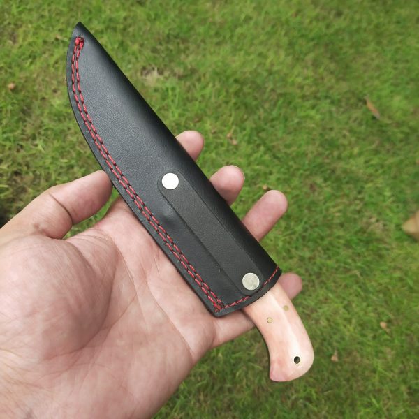 II-9 Hunting Skinning Knife Solid and Beautiful Colored Bone Handle