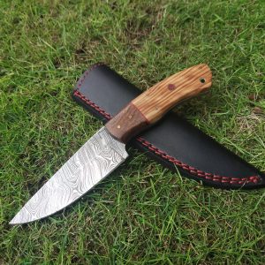 II-2 Hunting Skinning Pack Knife Solid and Beautiful Olive Wood Handle
