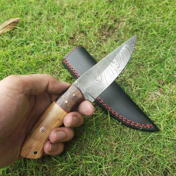 II-2 Hunting Skinning Pack Knife Solid and Beautiful Olive Wood Handle
