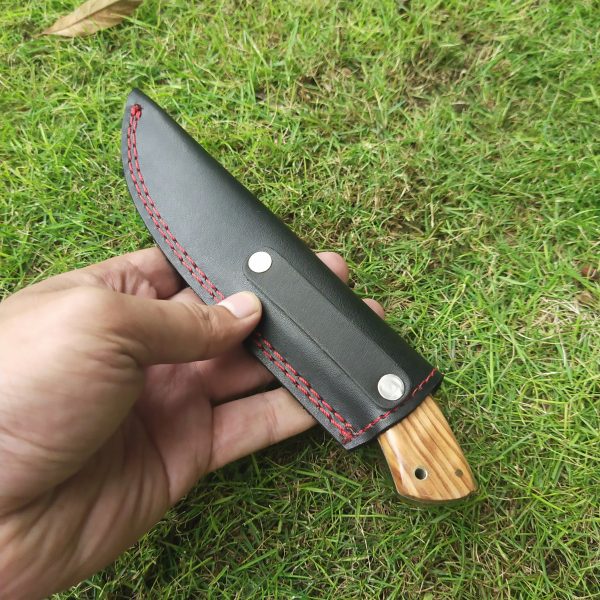 II-2 Hunting Skinning Pack Knife Solid and Beautiful Olive Wood Handle