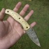 Hand Engraved Brass Handle Damascus Knife