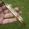 Hand Engraved Brass Handle Damascus Knife