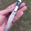 Lady USA/Texas Handle Damascus Folding Knife
