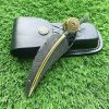 Full Damascus Steel Brass Leaf Folder