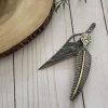 Full Damascus Steel Brass Leaf Folder