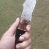 II-13 Hunting Skinning Gut Hook Damascus Knife Black Handle