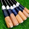 Beautiful Olive Wood and Blue Resin Handle Chef Set