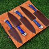 C2- Blue Wood Handle Chef Set