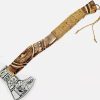 Beautiful Viking Axe with Hand Engraved Ash Wood Handle