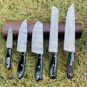 Black Resin Handle Chef Set