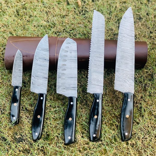 Black Resin Handle Chef Set