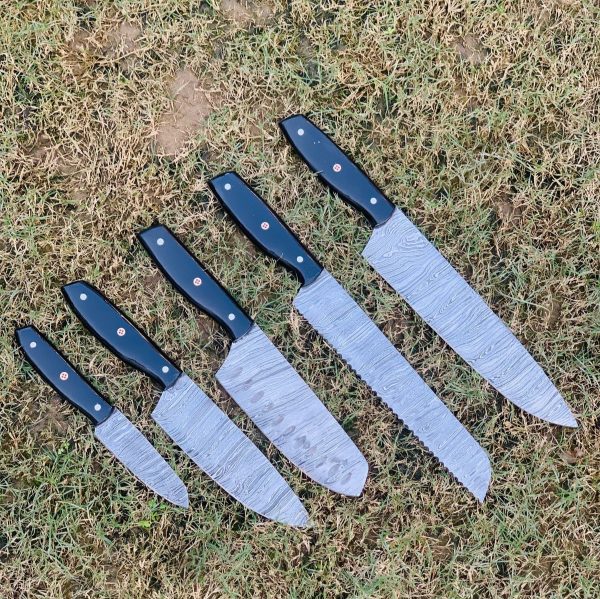 Black Resin Handle Chef Set