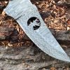 II-16 Damascus Hunting Knife with Ram Horn Handle