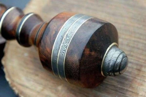 G2 Hand Forged Damascus Steel Sword with Rose Wood Handle