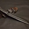 Custom Handmade Bowie Knife Stainless steel blade with black handle