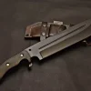 Custom Handmade Bowie Knife Stainless steel blade with black handle