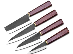 Custom Handmade Carbon Steel Chef Knives Set