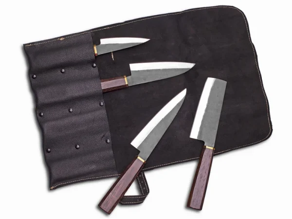 Custom Handmade Carbon Steel Chef Knives Set