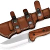 Hunting Knife 5''Blade/10''Full-Tang Fixed Blade Rosewood Handle Knife