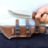 Hunting Knife 5''Blade/10''Full-Tang Fixed Blade Rosewood Handle Knife
