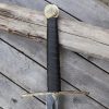 Custom Handmade Damascus Sword with Leather Sheath