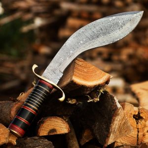 Damascus Steel Raindrop Kukri knife