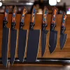7Pcs Chef Knives Set with Multi Color Handle