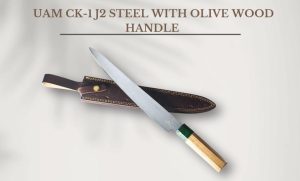 Ck1 J2 Steel knife with olive wood handle