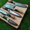 Hand-Forged Damascus Chef Knife Set – Professional Cooking & Gift Set