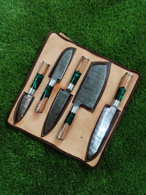 Hand-Forged Damascus Chef Knife Set – Professional Cooking & Gift Set