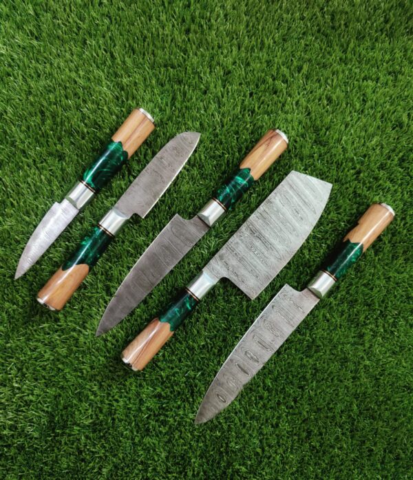 Hand-Forged Damascus Chef Knife Set – Professional Cooking & Gift Set