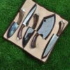 Handmade Kitchen Knife Set – High Carbon Steel Chef Knives with Wooden Handles | Butcher, Cleaver, Utility & Cooking Knives