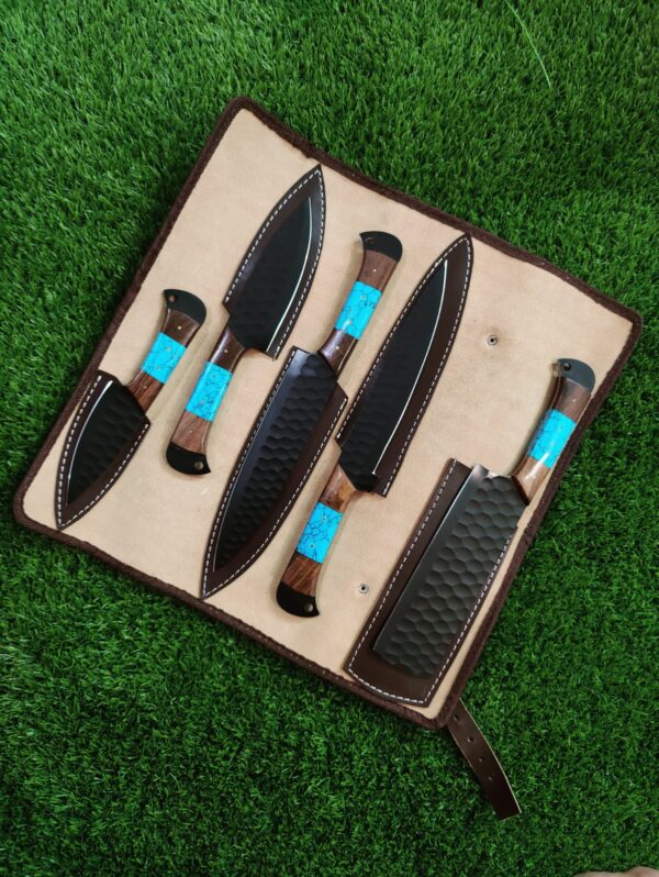 High Quality carbon Steel Five Knives Chef set