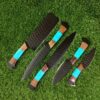 High Quality carbon Steel Five Knives Chef set
